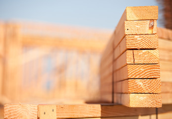 Wall Mural - Stack of Building Lumber