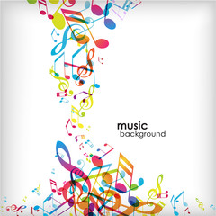 Wall Mural - abstract background with tunes.