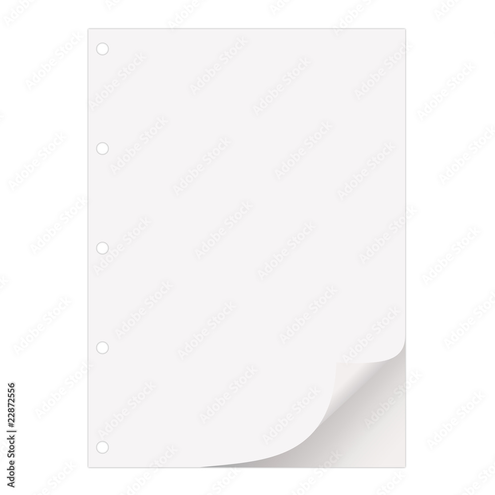 Paper sheet with a place for your text Stock Vector | Adobe Stock