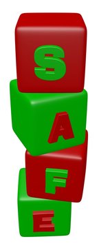 Cube block combined a sale word in a row with a risky compositio