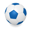 3d rendered blue soccer ball