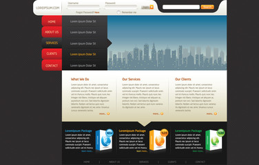 Wall Mural - vector web site design template