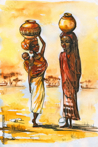 Naklejka dekoracyjna African women.