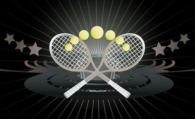 Wall Mural - Abstract tennis background. Vector illustration.