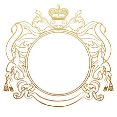 Poster - luxury  heraldic frame