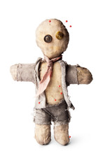 Photo Of Businessman Voodoo Doll On White
