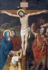 Wall Mural - Jesus dies on the cross