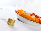 Fototapeta  - Canned vegetables on plate