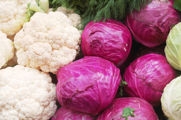 Wall Mural - Close up of vegetables