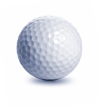 Golfball Auf Weißem Hintergrund