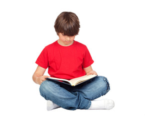 Poster - Student child with a book