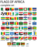 Fototapeta Mapy - Flags of Africa