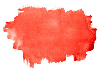 Canvas Print - Red watercolor brush strokes