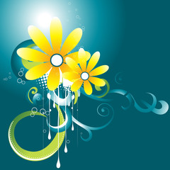 Wall Mural - vector flower