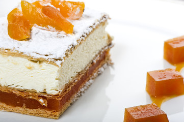 Wall Mural - Cream cake with apricots