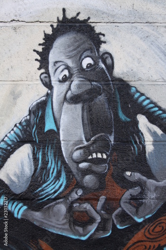 Papier Peint Tag, Graffiti, Mur, Peinture,visage - Papiers Peints-DjiggiBodgi.com