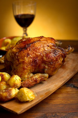 chicken roasted with potatoes-pollo e patate al forno