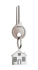 Aufkleber - House shaped keychain isolated on white background