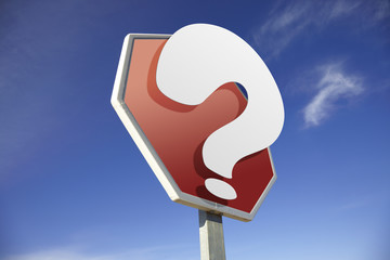 Question road sign