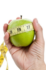 Poster - green apple and Tape Measure