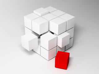 Poster - Cubes. Abstract background