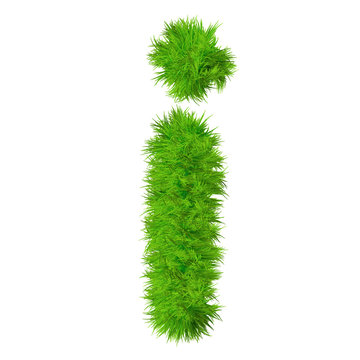 High resolution grass font isolated on white background
