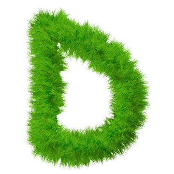 High resolution green grass font isolated o white