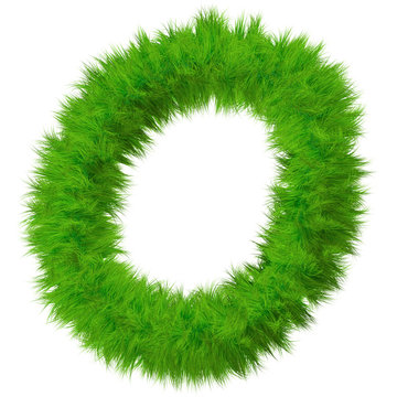 High resolution grass font isolated on white background