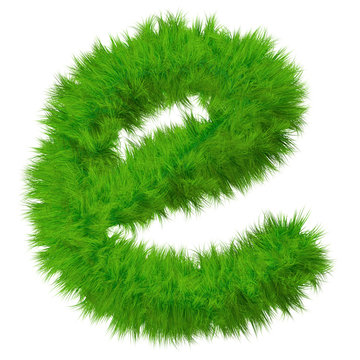 High resolution grass font isolated on white background