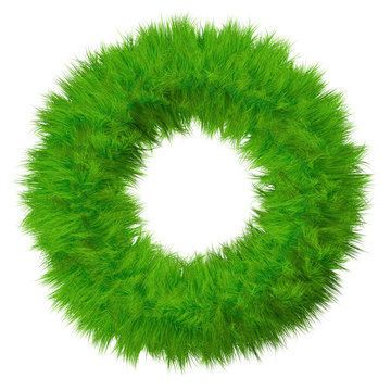 High resolution conceptual grass symbol isolated on white