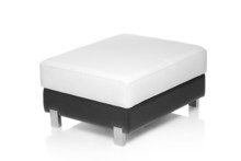 A View Of A Footstool Isolated Against White Background