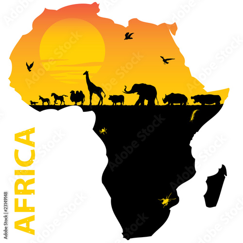 Naklejka na drzwi africa