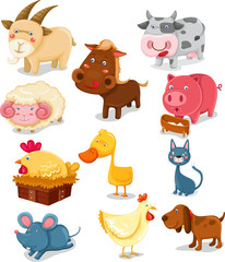 Sticker - Farm animals set