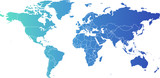 Fototapeta Mapy - Weltkarte, world map - Miller Cylindrical Projection