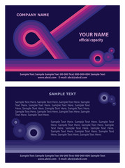 Poster - Layout of business cards in retro style. Vector
