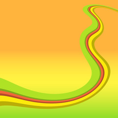 Poster - Abstract bright background with color line