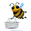 3d Honey bee goes shopping