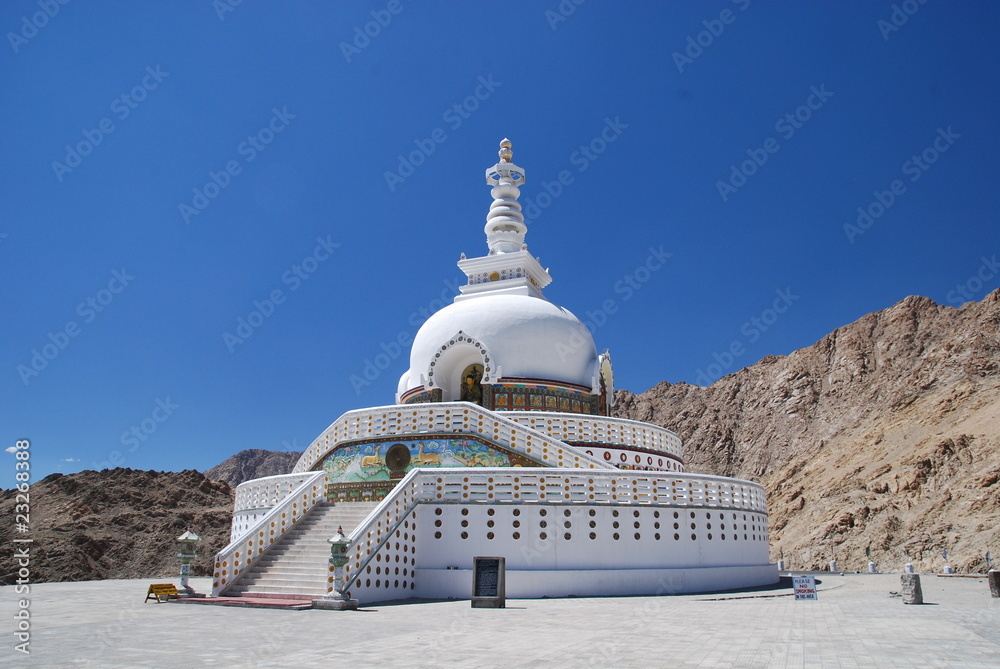 Shanti Stupa - obrazy, fototapety, plakaty 