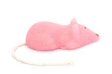 Pink Sugar Mouse Isolated On White