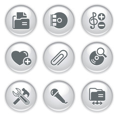 Sticker - Gray web buttons 11