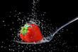 Strawberry, sprinkled with granulated sugar