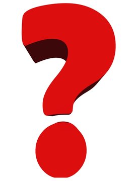 High resolution 3D red symbol isolated