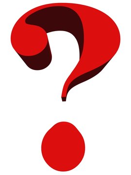 High resolution 3D red symbol isolated on white