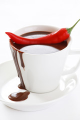 Wall Mural - hot chocolate with chili