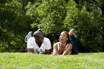 Happy African couple