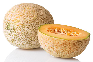 Cantaloupe Whole With Half Slice