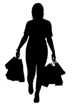 Woman Shopping Silhouette