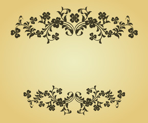 vintage frame with clover