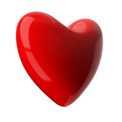 Wall Mural - heart on white background. Isolated 3D image