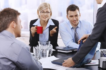 Canvas Print - Business team at discussion